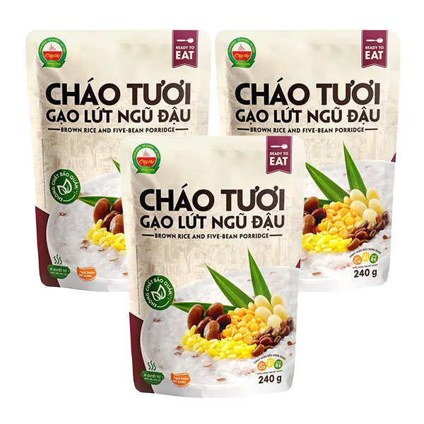 Combo 3 gói cháo tươi Cây Thị vị gạo lứt, ngũ đậu